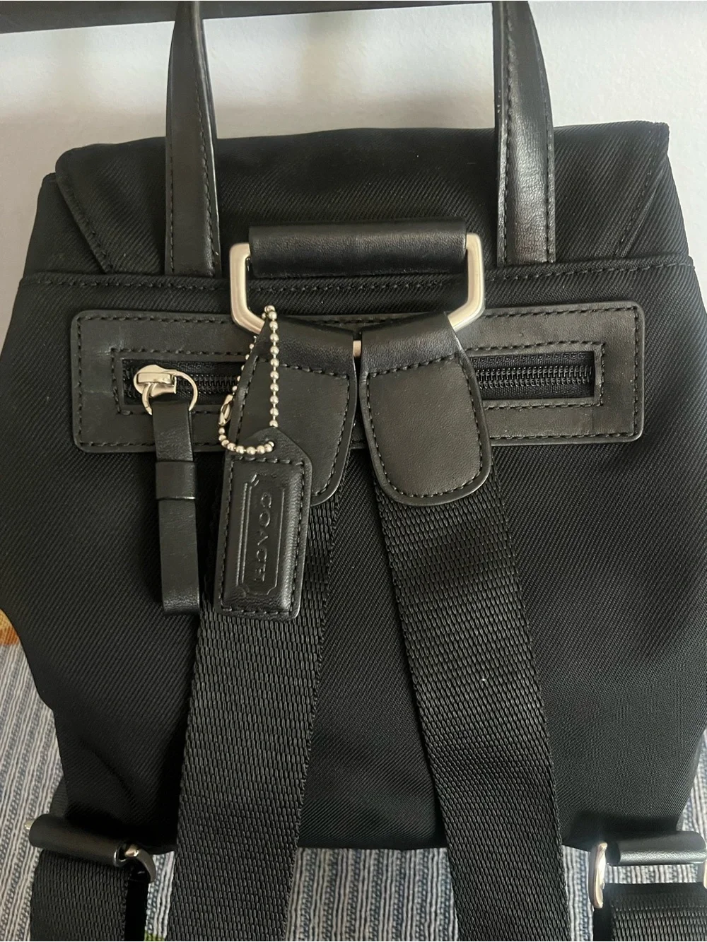 Coach 2003 Vintage Mercer Twill Nylon Backpack Black Y2K